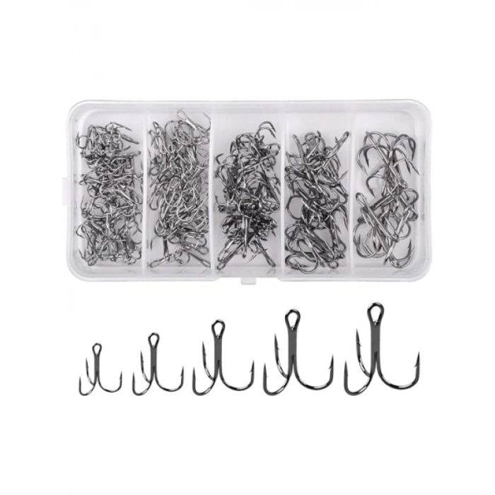 50 Adet Karbon Çelik Olta İğne Seti, Dayanıklı ve Güçlü