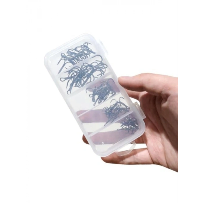 50 Adet Karbon Çelik Olta İğne Seti, Dayanıklı ve Güçlü