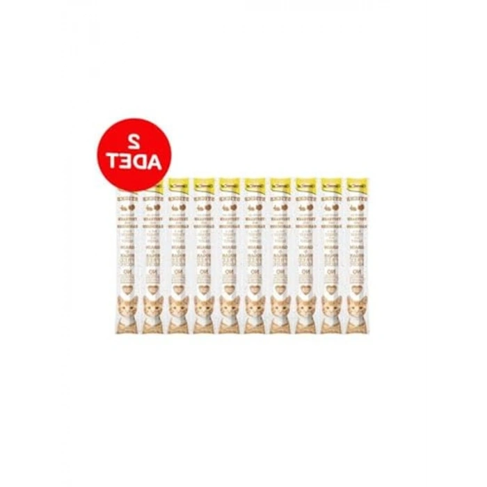 50 Gr Hindi-Tavşan Etli Kedi Ödül Çubuğu, 10lu x 2
