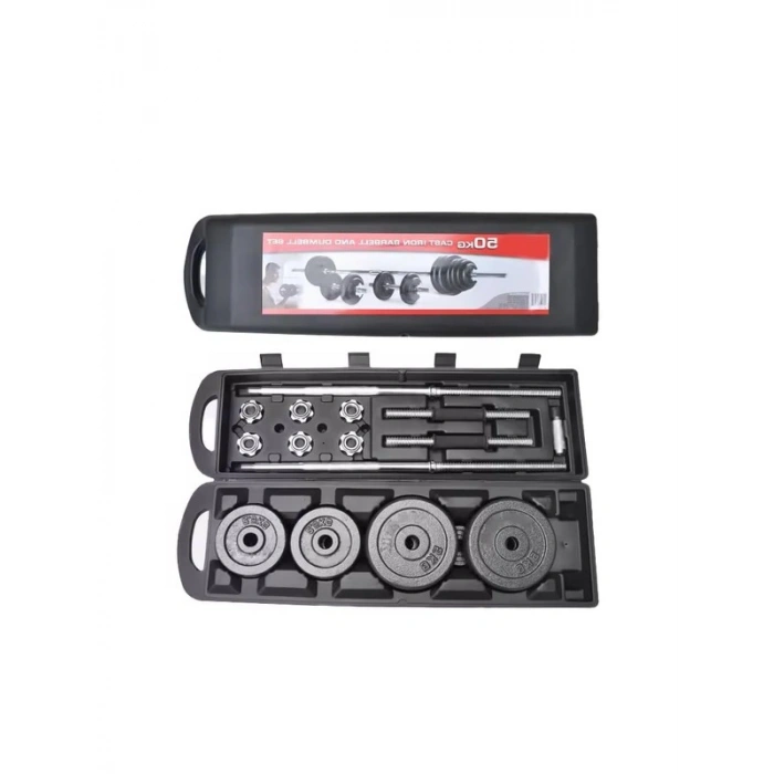 50 kg Döküm Ağırlık ve Halter Dambıl Seti