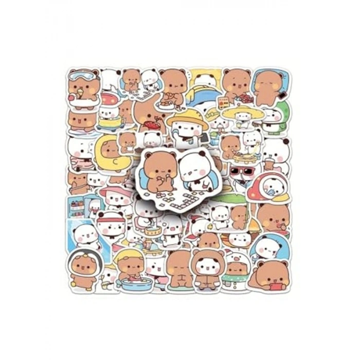 50li Sticker Seti, Laptop ve Notebook için Eğlenceli Tasarımlar