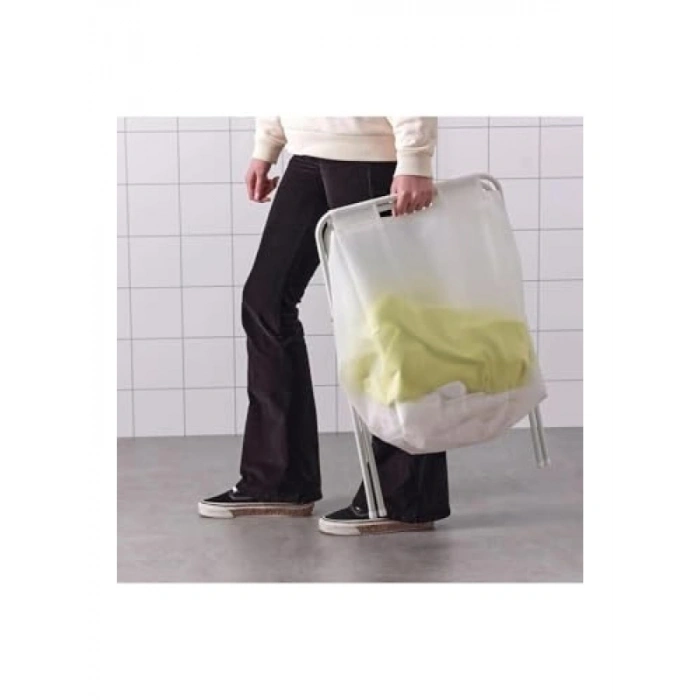 50 Litre Beyaz Katlanır Çamaşır Sepeti - Pratik ve Kullanışlı
