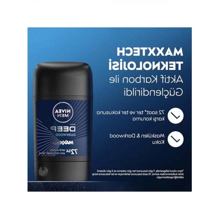 50 ml aktif karbon içeren erkek stick deodorant, terlemeye karşı