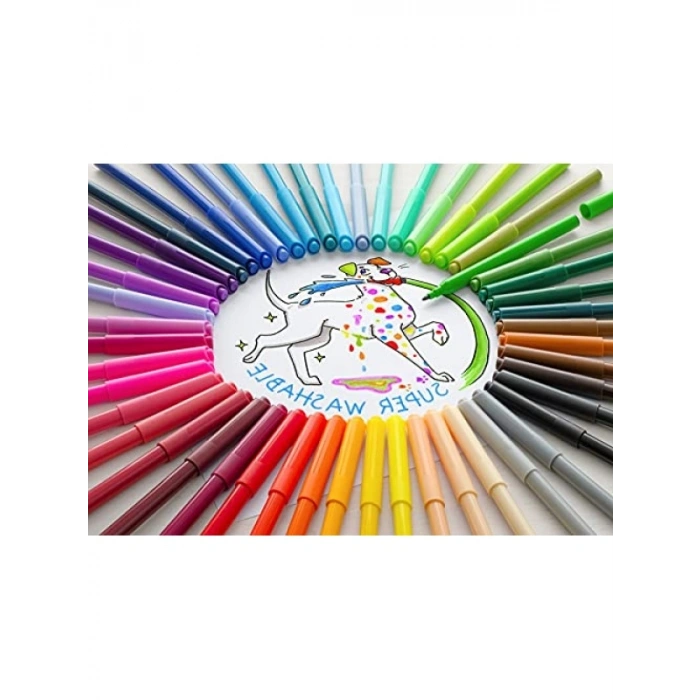 50 Renkli Süper Yıkanabilir Keçeli Kalem Seti