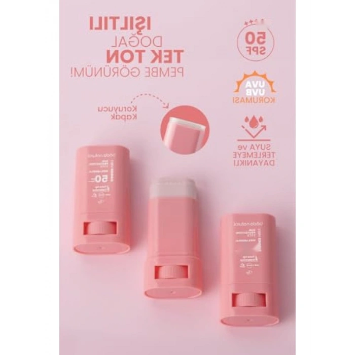 50 SPF Ton Eşitleyici Güneş Stick - Pembe - 16g