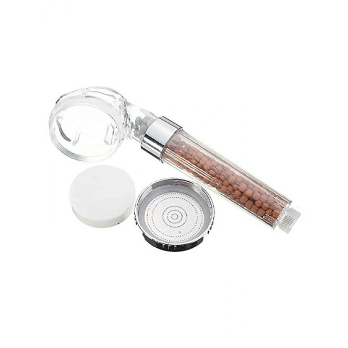 %50 Su Tasarruflu Arıtmalı Doğal Taşlı El Duş Başlığı