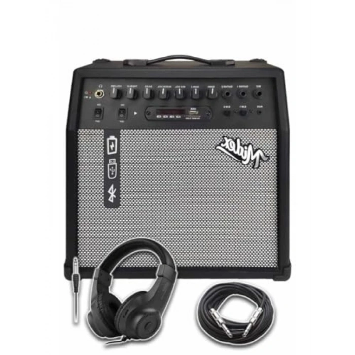 50 Watt Elektro Gitar Amfisi, USB ve Bluetooth Bağlantılı