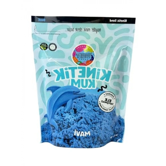 500 Gram Mavi Kinetik Kum, Eğlenceli ve Eğitici Oyun Malzemesi