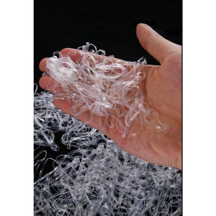 500lü Beyaz Şeffaf Perma Saç Lastiği Seti