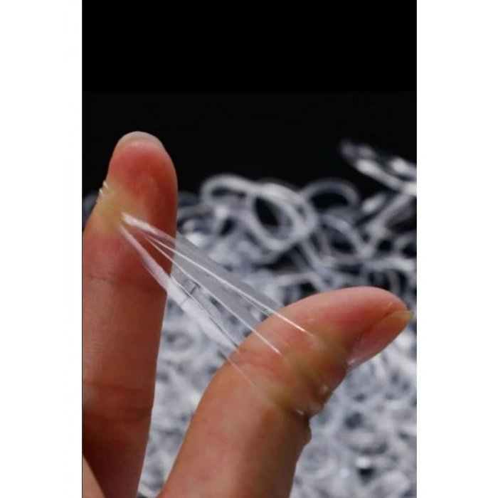 500lü Beyaz Şeffaf Perma Saç Lastiği Seti