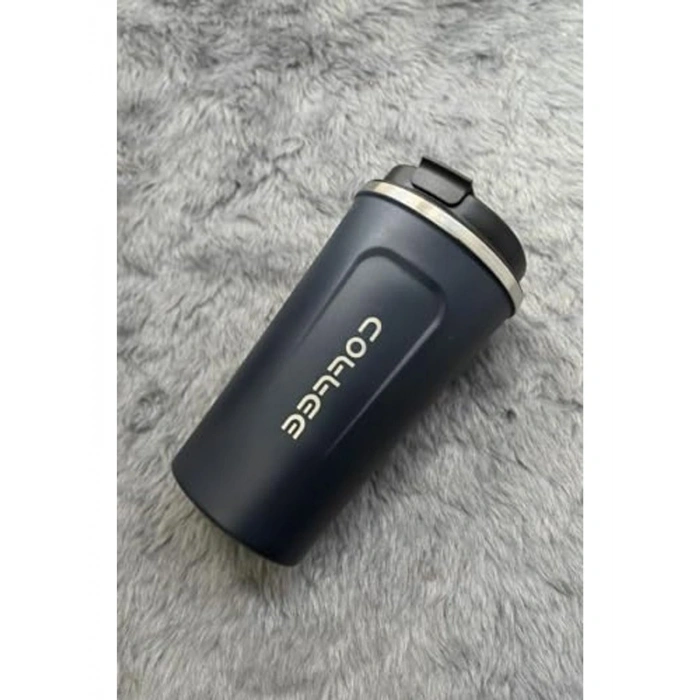 500 ml Kapasitede Lacivert 304 L Çelik Vakumlu Kahve Termos