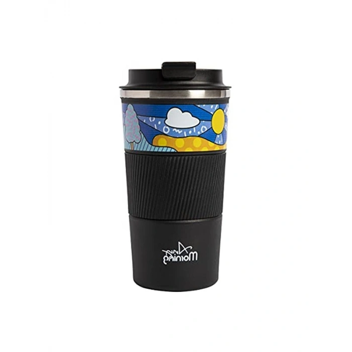 500 ml Paslanmaz Çelik Termos Mug, Siyah Renk