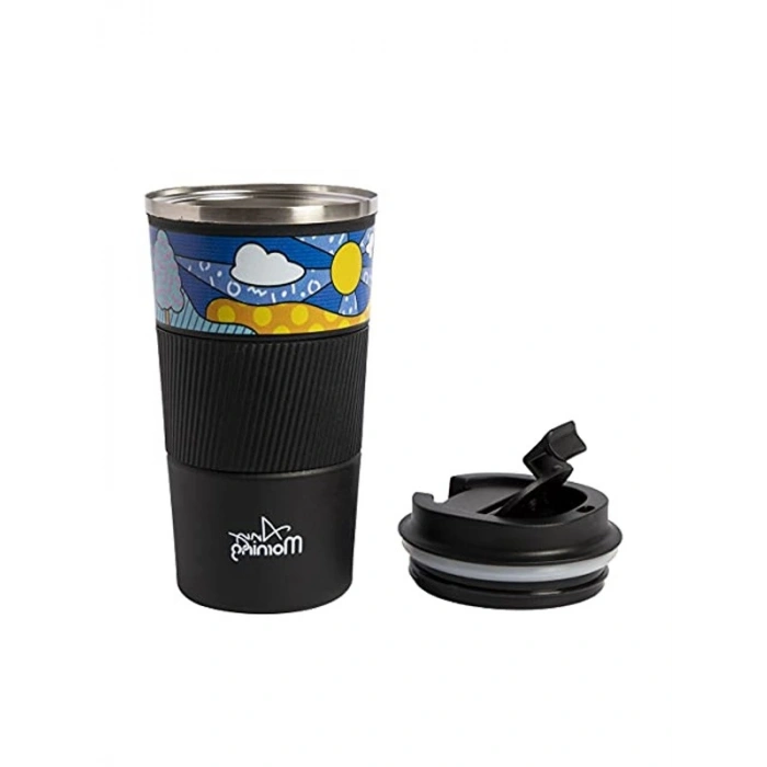 500 ml Paslanmaz Çelik Termos Mug, Siyah Renk