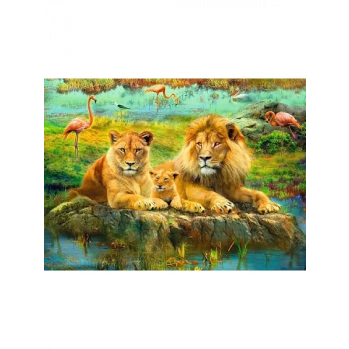 500 Parça Aslan Ailesi Yapboz Seti