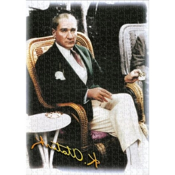 500 Parça Kahve içen Atatürk Puzzle - 20060