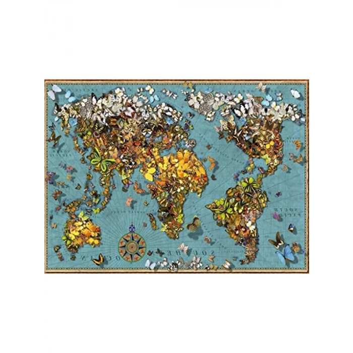 500 Parça Kelebek Temalı Puzzle, Görsel Zeka Geliştirici Oyun