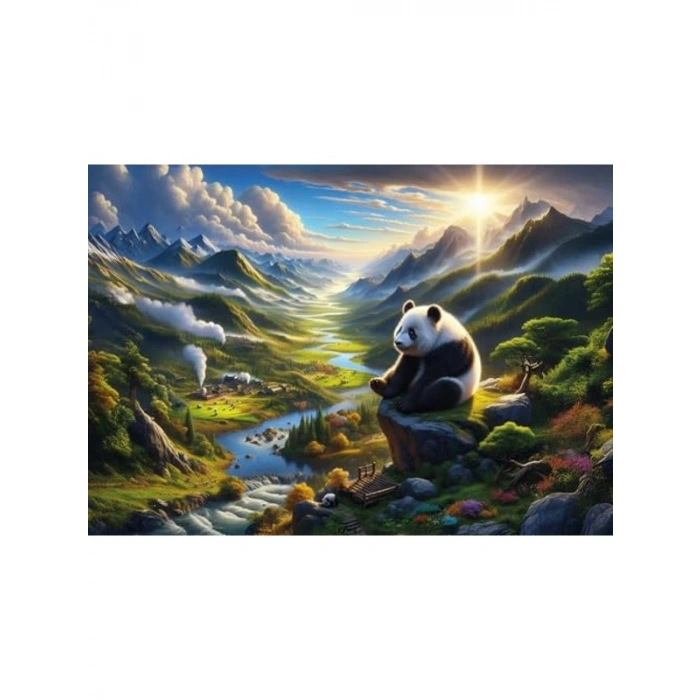 500 Parça Pandanın Huzur Durağı Temalı Eğlenceli Puzzle