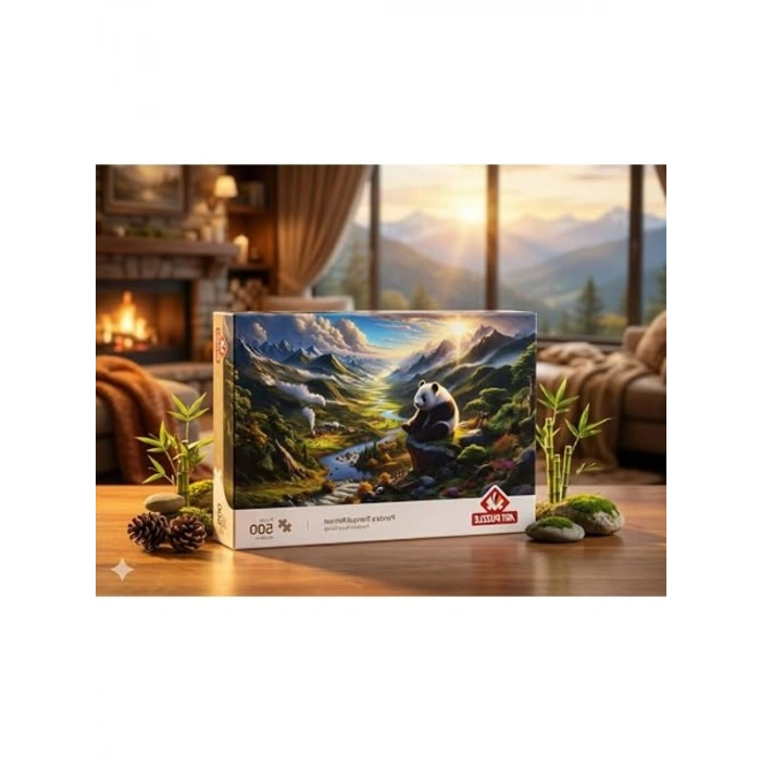 500 Parça Pandanın Huzur Durağı Temalı Eğlenceli Puzzle