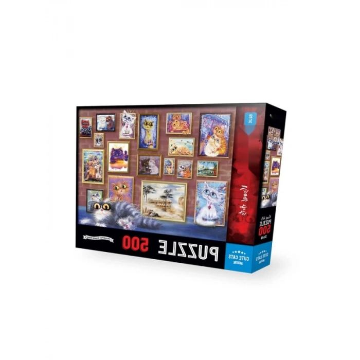 500 Parça Sevimli Kediler Puzzle - Eğlenceli Aktivite