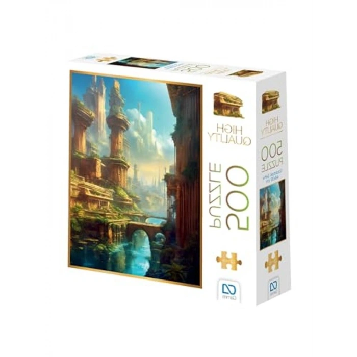 500 Parça Uzaktaki Şehir Temalı Puzzle, 2,2mm Kalınlığı ve 33x48cm Boyutuyla