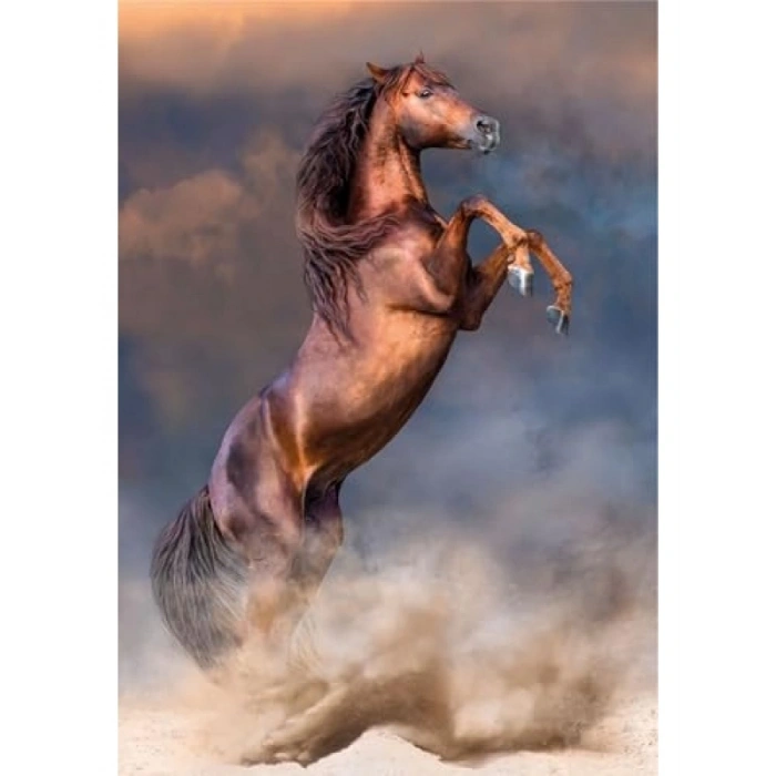 500 Parça Yüksek Kalite Wild Red Stallion Puzzle
