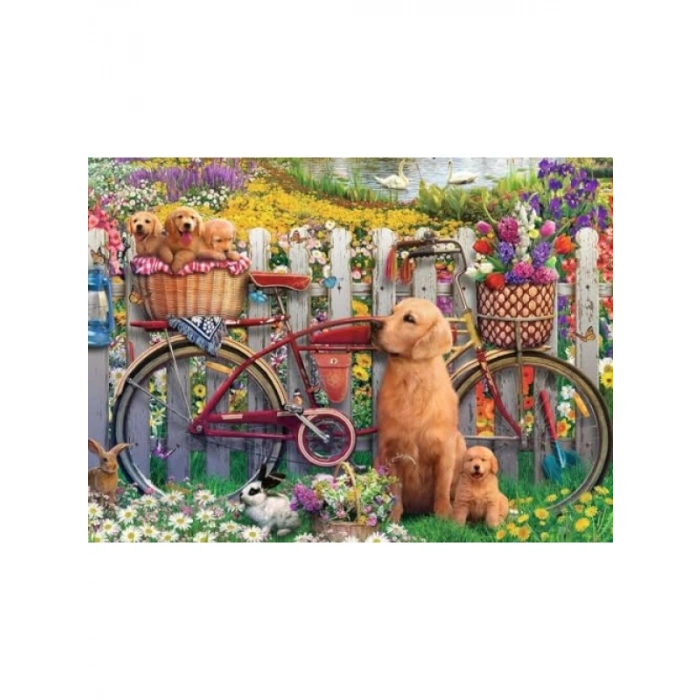 500 Parçalı Bahçede Köpekler Temalı Puzzle
