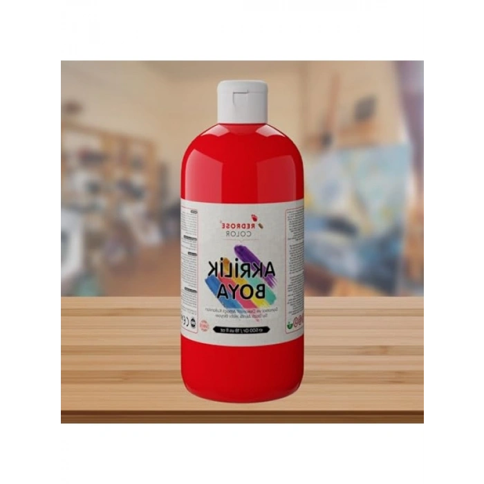 500gr Kırmızı Akrilik Boya - Yüksek Kalite