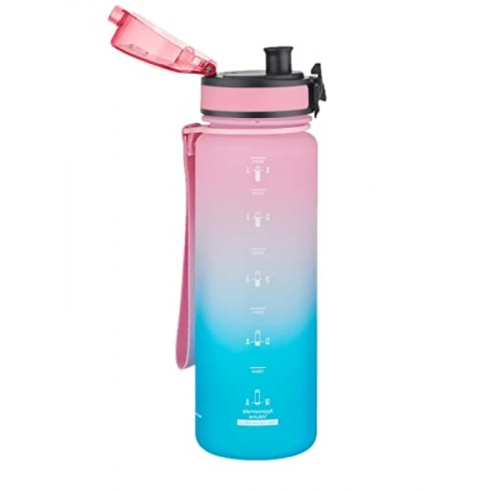 500ml Çift Renk Softtouch Tritan Su Matarası - Pembe-Yeşil