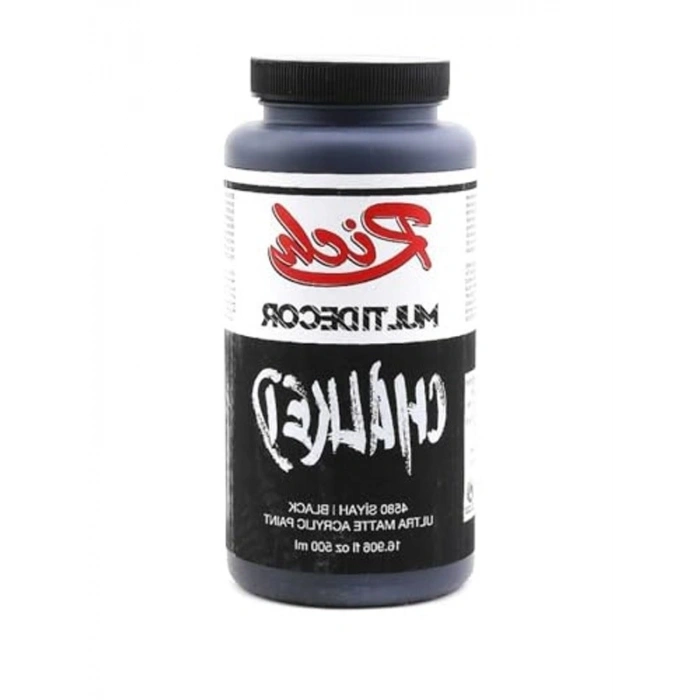 500ml Multi Decor Chalked Akrilik Boya, Siyah Renk ile Yaratıcı Projeler