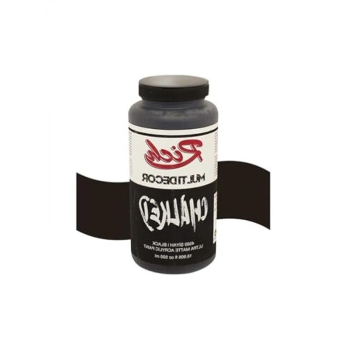 500ml Multi Decor Chalked Akrilik Boya, Siyah Renk ile Yaratıcı Projeler