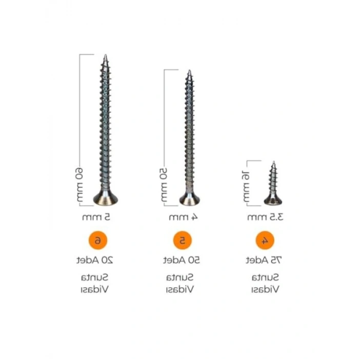 502 Parça Hobi Seti - Pul, Çivi, Vida ve Dübel