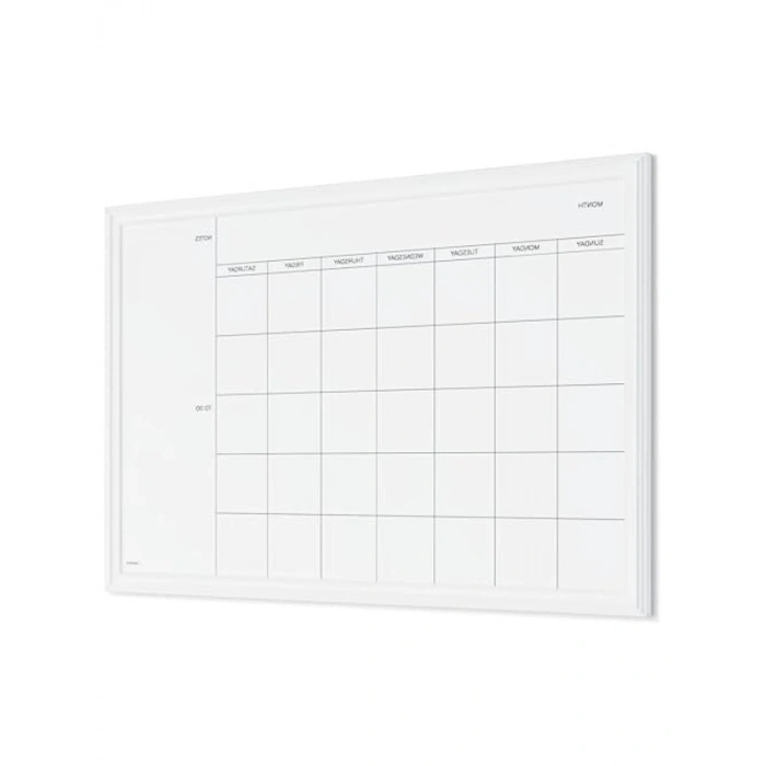 50.8 x 76.2 cm Boyutunda Beyaz Duvar Takvimi, Kuru Silinebilir
