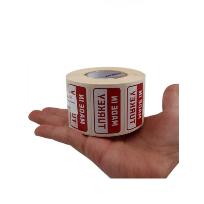 50mm x 30mm Ölçülerinde 1000 Adet Made in Turkey Etiketi