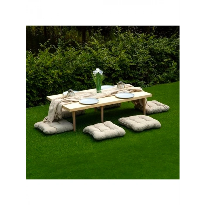 50x100 cm Katlanabilir Kamp Masası, Ham Naturel Renk Seçeneği