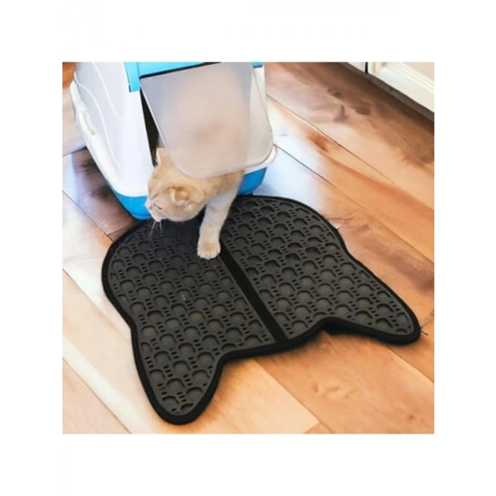 50x50 cm Elekli Kedi Kumu Paspası, Yıkanabilir