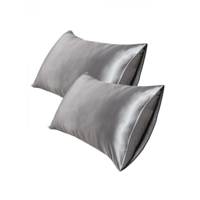 50x70 cm Bordo Saten Yastık Kılıfı, 2 Adet, Cilt Dostu