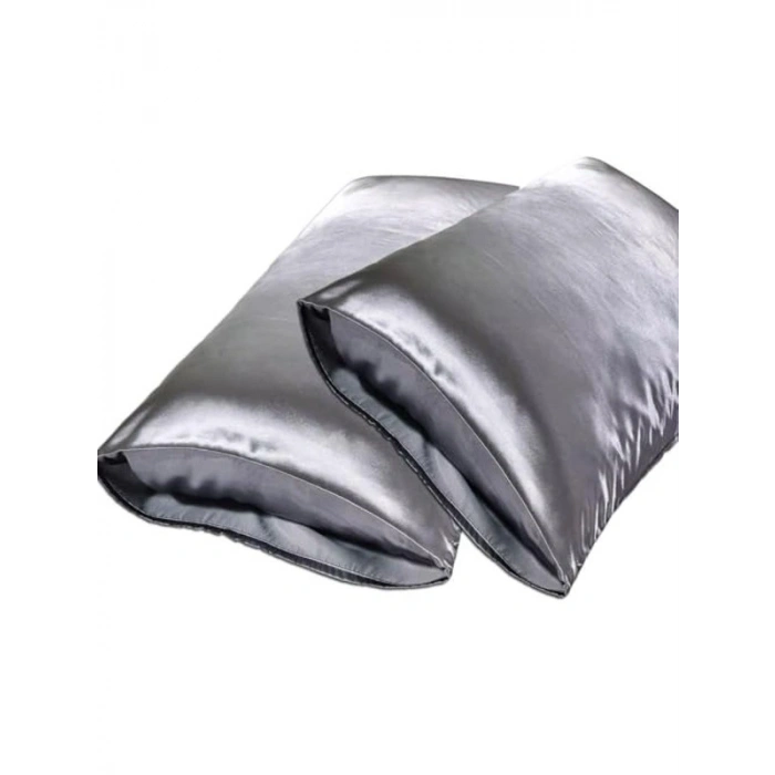 50x70 cm Bordo Saten Yastık Kılıfı, 2 Adet, Cilt Dostu