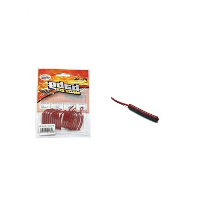5.2 cm Uzun Silikon Yem, Kanlı Kırmızı Renk, Balık Avı için İdeal