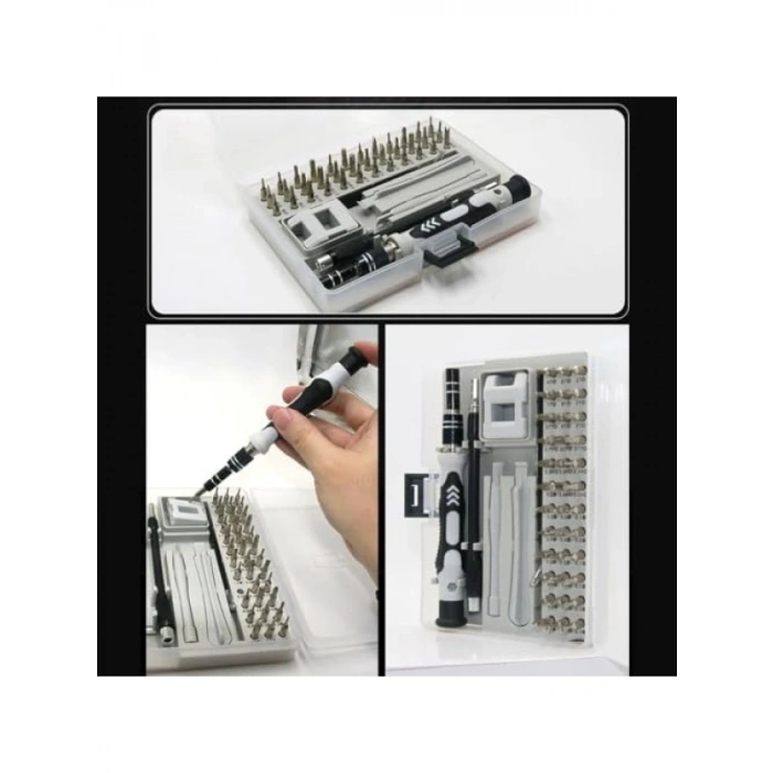 52si 1 Arada Manyetik Uçlu Tornavida Seti - 42 Farklı Uç