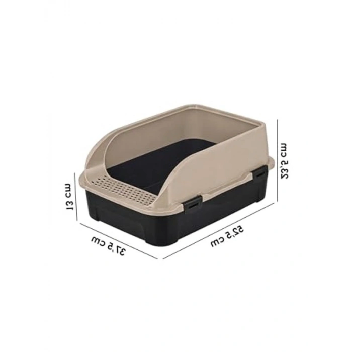 52 x 37 x 23 cm Boyutunda Yüksek Kenarlı Kedi Tuvaleti