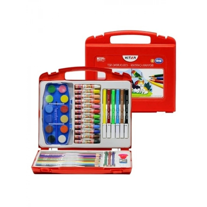 53 Parça Boyama Seti, Çocuklar İçin Pratik ve Eğlenceli