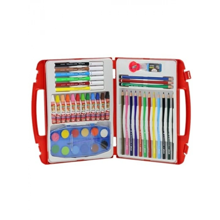 53 Parça Boyama Seti, Çocuklar İçin Pratik ve Eğlenceli