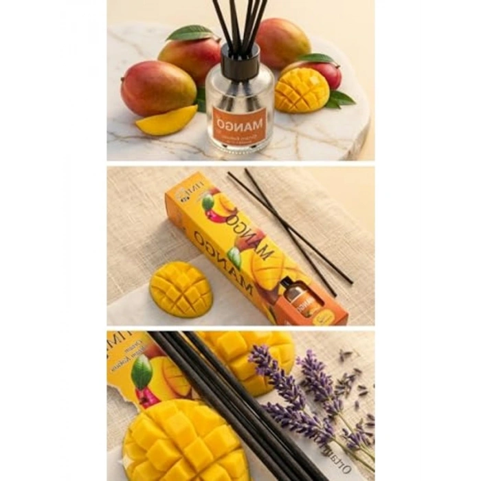 55 ml Mango Oda Kokusu, Dekoratif Cam Şişede Uzun Süreli Koku