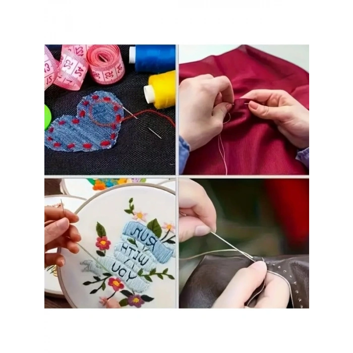 55 Parça Paslanmaz Çelik Dikiş İğnesi Seti, El Dikişi için Hobi Seti