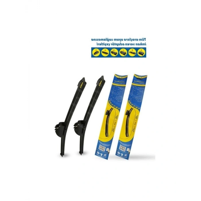550 mm ve 450 mm Uzunluğunda Silecek Bıçak Seti, 2li Paket
