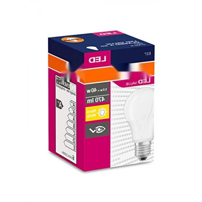 5,5W Sarı Işık E27 Duy Led Ampul - 470 Lümen