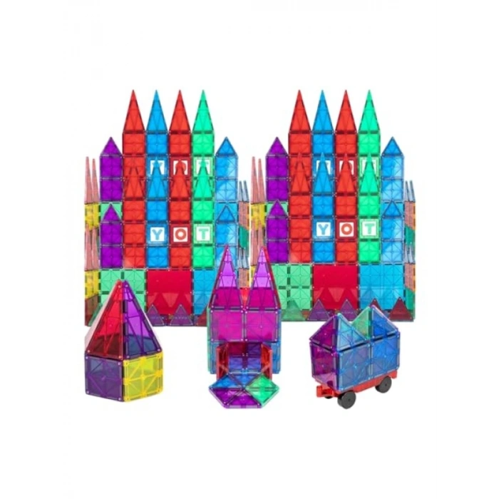 56 Parça Renkli Manyetik Blok Seti - STEM Eğitici Oyuncak