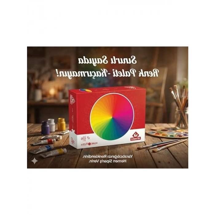 570 Parça Renk Paleti Temalı Yuvarlak Puzzle Seti