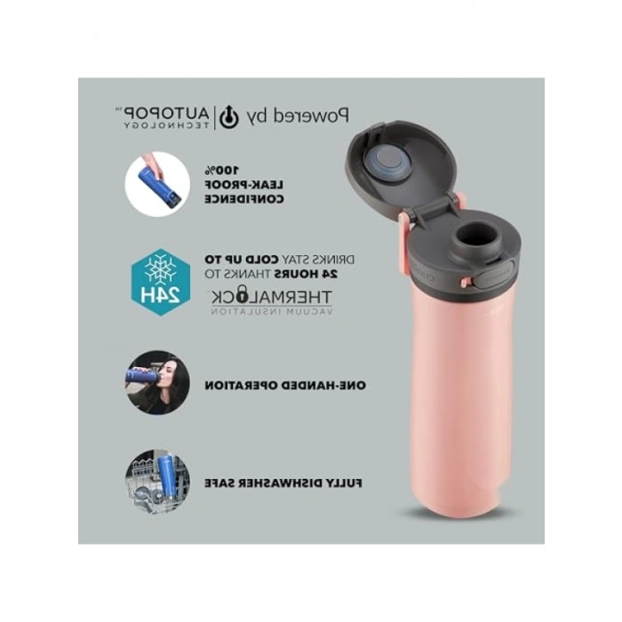 590 mL Kapasiteye Sahip Pembe Soğuk Su Termosu