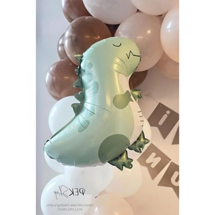 59x49 cm Ölçülerinde Retro Yeşil Dinozor Folyo Balon